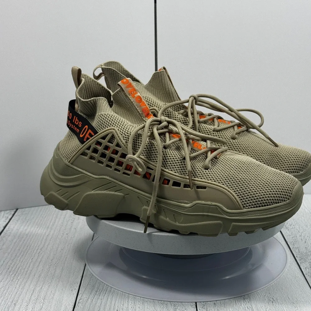 Fashion Nova Men Chunky Sneakers 11.5 Olive Mesh‎ Tactical Weight Securing